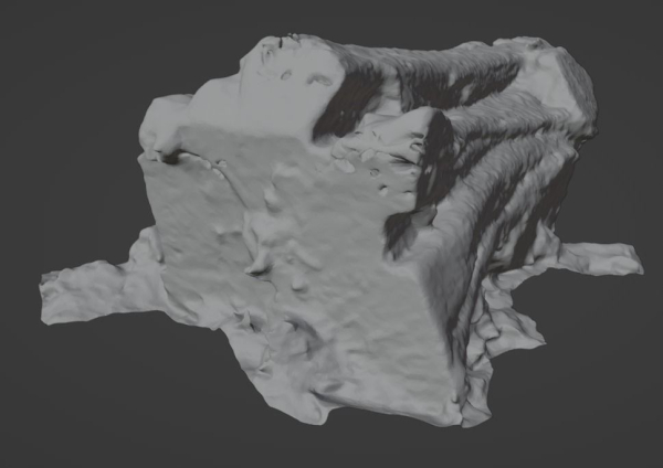 4K Snow Covered Cut Log Photoscan