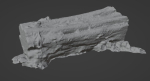 4K Snow Covered Cut Log Photoscan