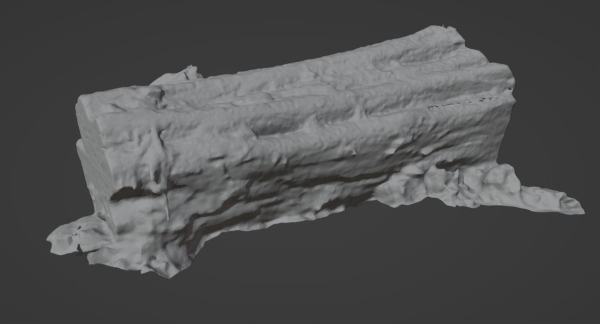 4K Snow Covered Cut Log Photoscan