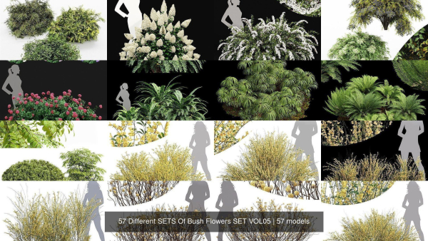 57 Different SETS Of Bush Flowers SET VOL05