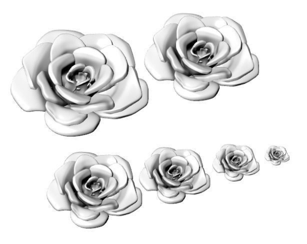 6 pieces of flowers