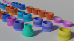 3D Printed 73  Flower pots for succulent plants