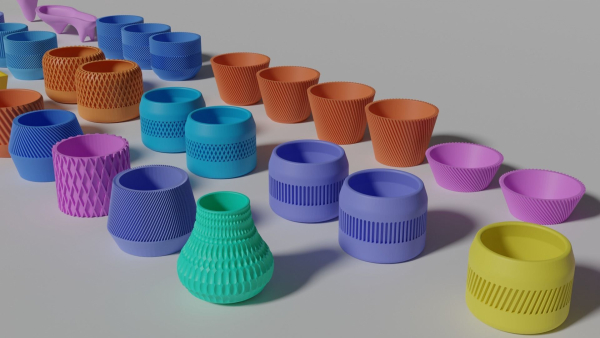 3D Printed 73  Flower pots for succulent plants