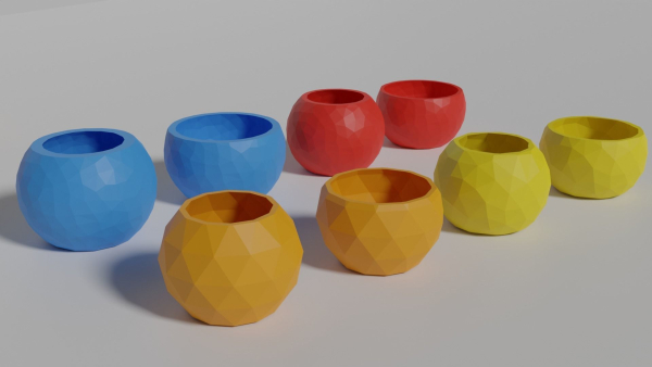 3D Printed 73  Flower pots for succulent plants