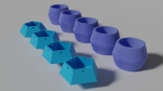 3D Printed 73  Flower pots for succulent plants