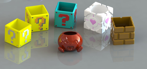3D Printed 73  Flower pots for succulent plants