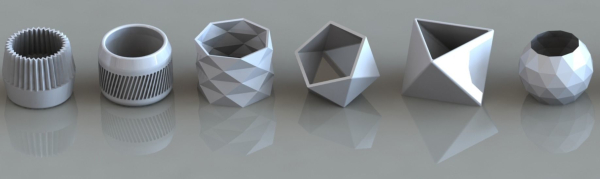3D Printed 73  Flower pots for succulent plants