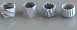 3D Printed 73  Flower pots for succulent plants
