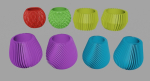 3D Printed 73  Flower pots for succulent plants