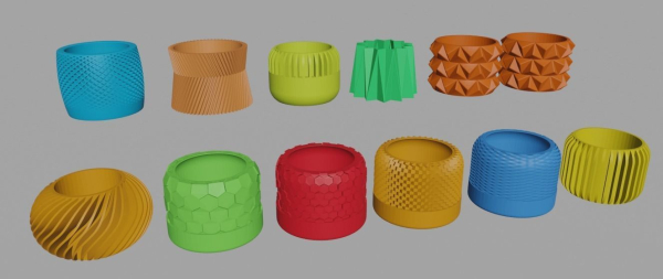 3D Printed 73  Flower pots for succulent plants