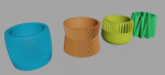 3D Printed 73  Flower pots for succulent plants