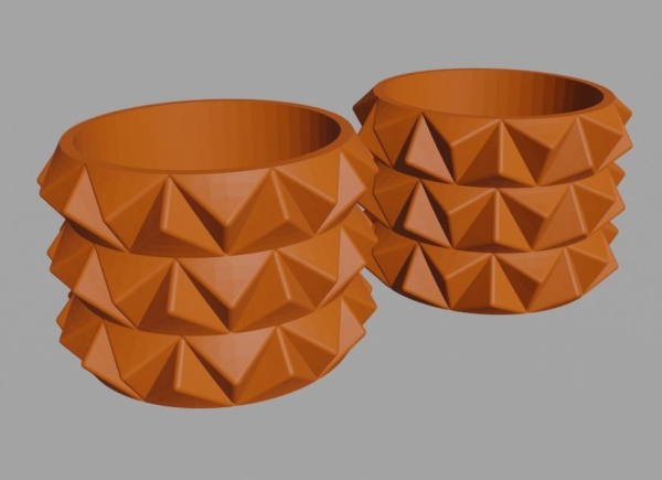 3D Printed 73  Flower pots for succulent plants