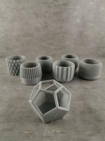 3D Printed 73  Flower pots for succulent plants