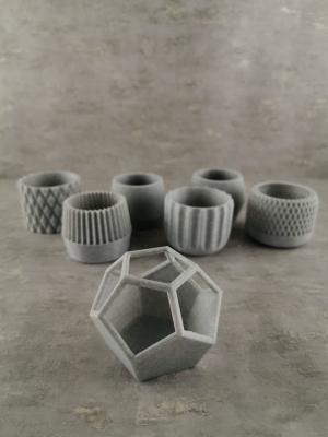3D Printed 73  Flower pots for succulent plants