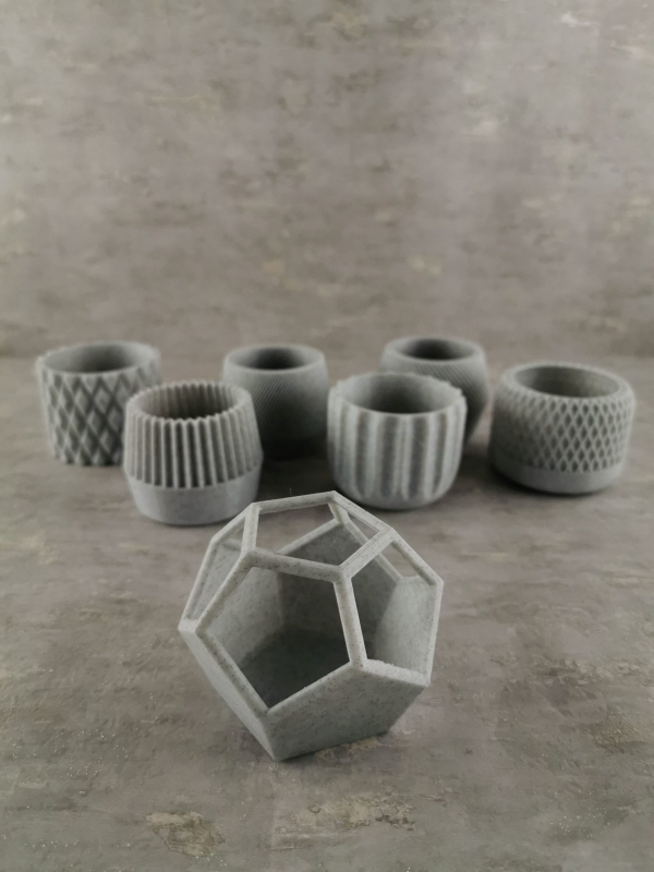 3D Printed 73  Flower pots for succulent plants