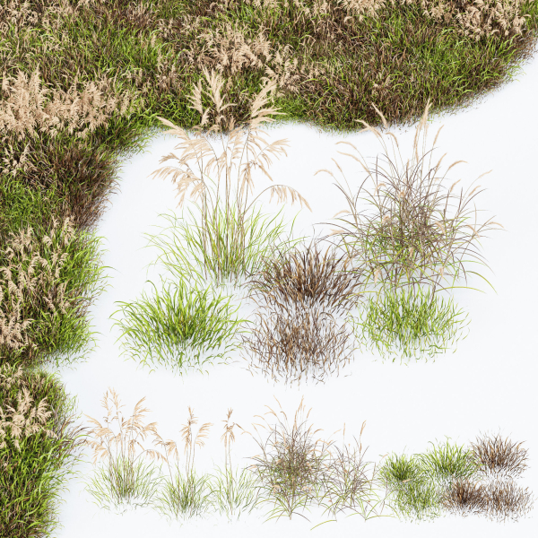 80 Different SETS Of Grass and Bush SET VOL08