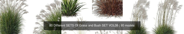 80 Different SETS Of Grass and Bush SET VOL08