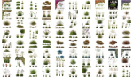 80 Different SETS Of Grass and Bush SET VOL08