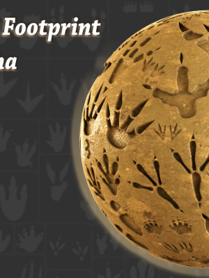 80 Dinosaur footprint brush and alpha