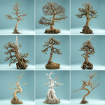 9 RAW SCAN Dead Bonsai Tree High Poly