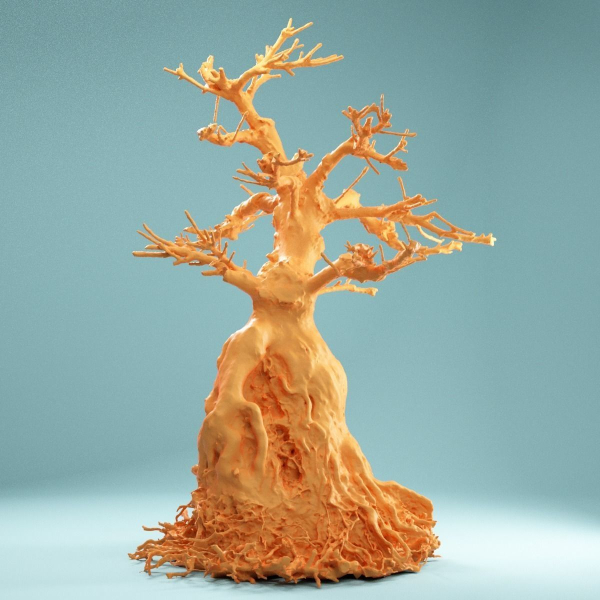 9 RAW SCAN Dead Bonsai Tree High Poly