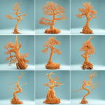 9 RAW SCAN Dead Bonsai Tree High Poly