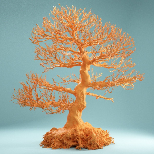 9 RAW SCAN Dead Bonsai Tree High Poly