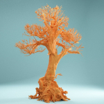 9 RAW SCAN Dead Bonsai Tree High Poly