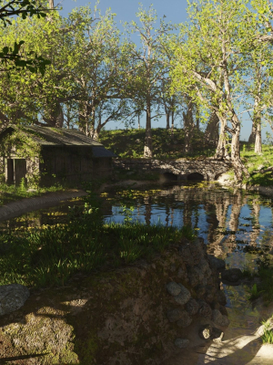 abandoned-cabin-scene-3d-model-blend