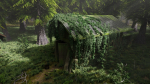 Abandoned Shack in Forest Scene