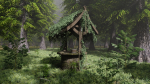 Abandoned Shack in Forest Scene