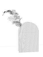 Acrylic Vase with Philodendron