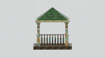 Alcove gazebo with roof