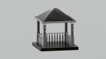 Alcove gazebo with roof