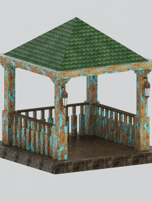 Alcove gazebo with roof
