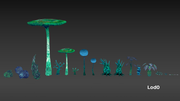 Alien Planet Fantasy Environment - Swamp Plants