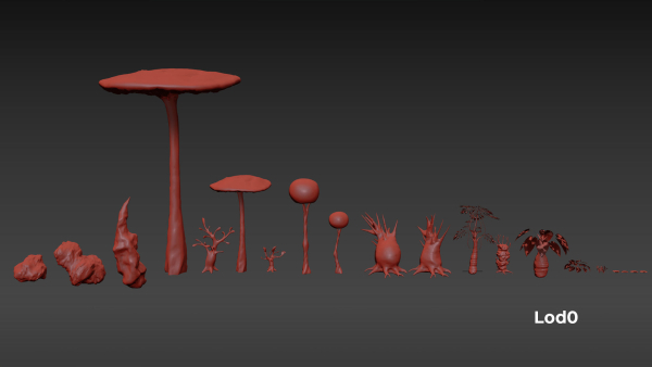 Alien Planet Fantasy Environment - Swamp Plants