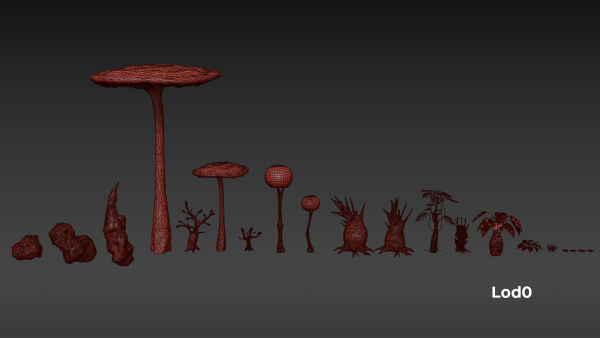 Alien Planet Fantasy Environment - Swamp Plants