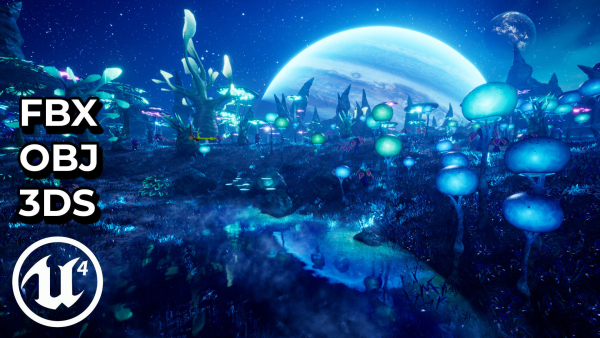 Alien Planet Fantasy Environment - Swamp Plants