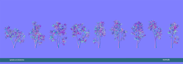 Arbutus tree LOW POLY very detailed texture
