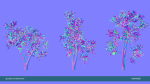 Arbutus tree LOW POLY very detailed texture