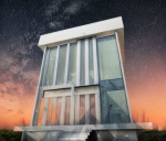 Architectural dark brown house