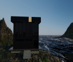 Architectural dark brown house
