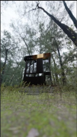 Architectural dark brown house
