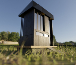 Architectural dark brown house