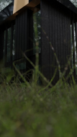 Architectural dark brown house