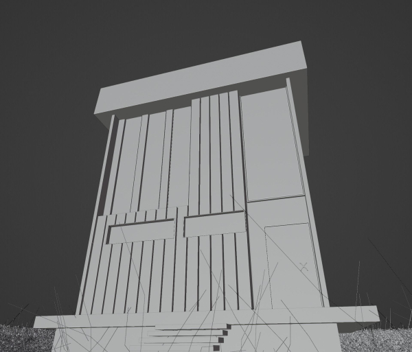 Architectural dark brown house