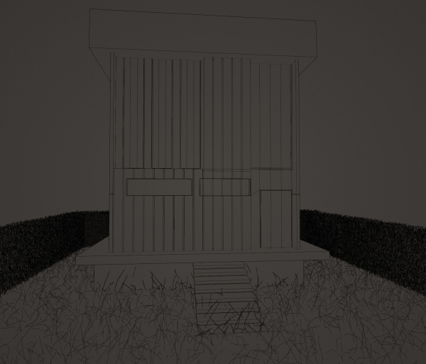 Architectural dark brown house