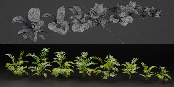 Areca palm collection vol 256-3dsmax-Blender