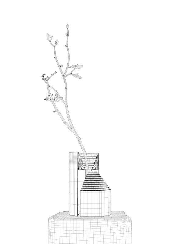 Ark Vase with Magnolia
